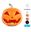 Imagen de Calabaza Pumpkin Pequeña con Luz (11cm)