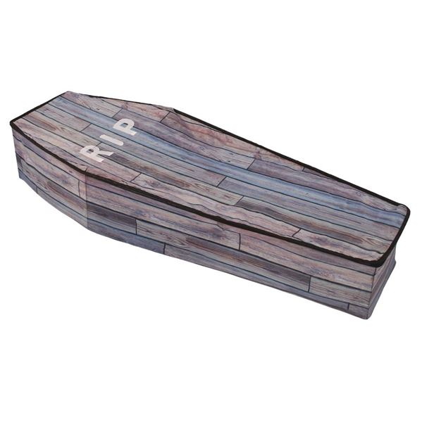 Imagen de Ataúd Plegable Halloween con Diseño de Madera (1,5m)