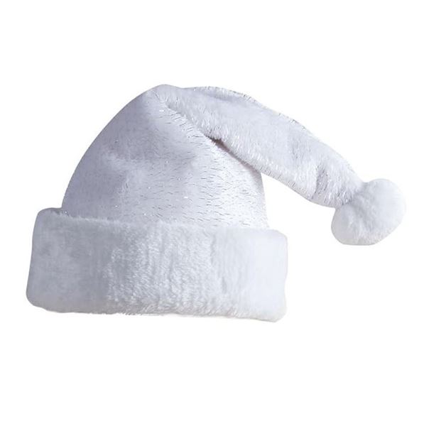 Imagen de Gorro Santa Claus Blanco Especial Aterciopelado Infantil