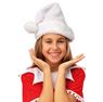 Imagen de Gorro Santa Claus Blanco Especial Aterciopelado Infantil