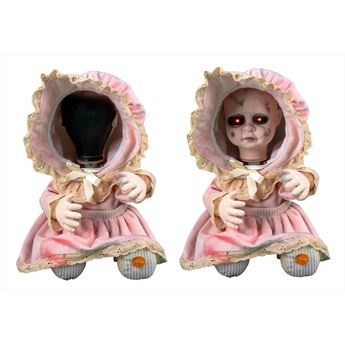 Imagen de Figura Muñeca Julie Antigua Terror 30cm Luz, sonido y movimiento