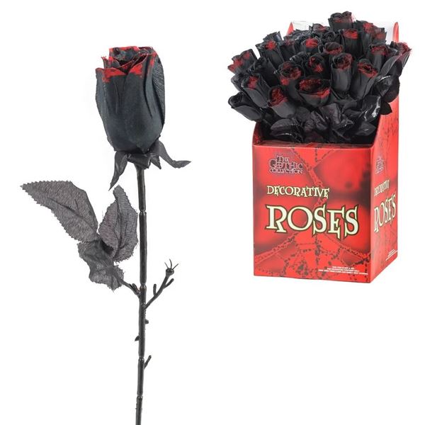 Imagens de Rosa Negra Decorativa Halloween 46cm