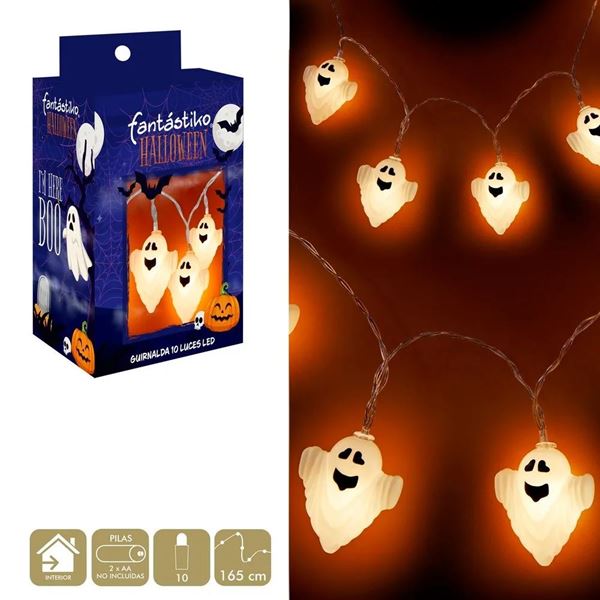 Imagens de Guirnalda 10 Luces Led Fantasmas (165cm)