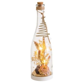 Picture of Botella Flores Secas decorativa con Luz led (28cm)