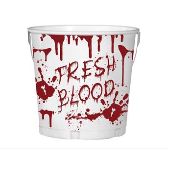 Imagen de Cubo metálico Fresh Blood Decoración Halloween 19 x 23 cm