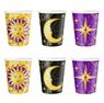 Picture of Vasos Místicos Sol, Luna y Estrella cartón 220ml (6 unidades)