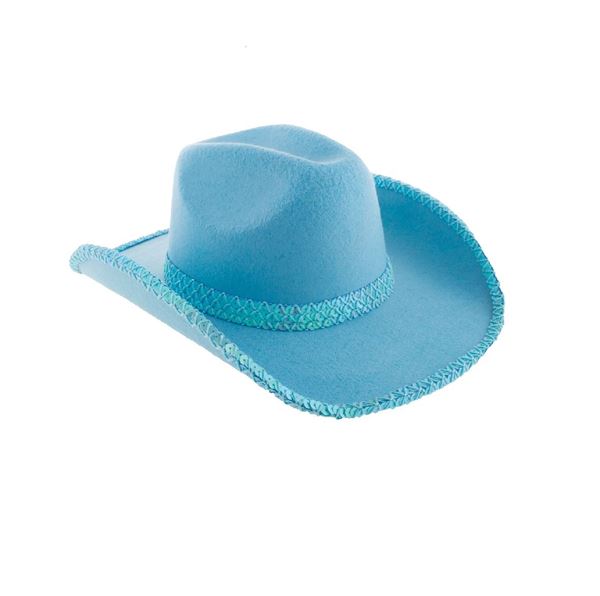 Imagen de Sombrero de Vaquero Cowgirl Azul Claro