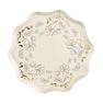 Picture of Platos Flores con Detalles Dorado Cartón 20cm (6uds)