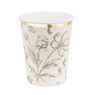 Picture of Vasos Flores con Detalles Dorados Beige 220ml (6 unidades)