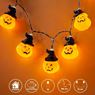 Imagen de Guirnalda 10 Luces Led Calabazas Bruja Halloween (165cm)