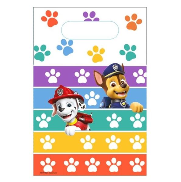 Imagen de Bolsas Chuches Patrulla Canina Cumpleaños papel (8 unidades)