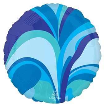 Picture of Globo Círculo Azul Mármol Foil (43cm)