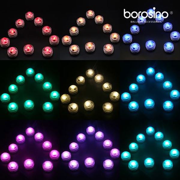 Imagens de Luces 10 LED Sumergibles RGB con Mando a Distancia