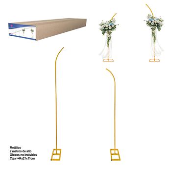 Imagen de Estructura metálica para arco de globos asimétrico – decoración de fiestas y eventos (2 metros)