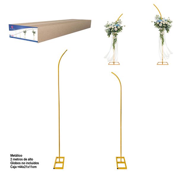 Imagen de Estructura metálica para arco de globos asimétrico – decoración de fiestas y eventos (2 metros)