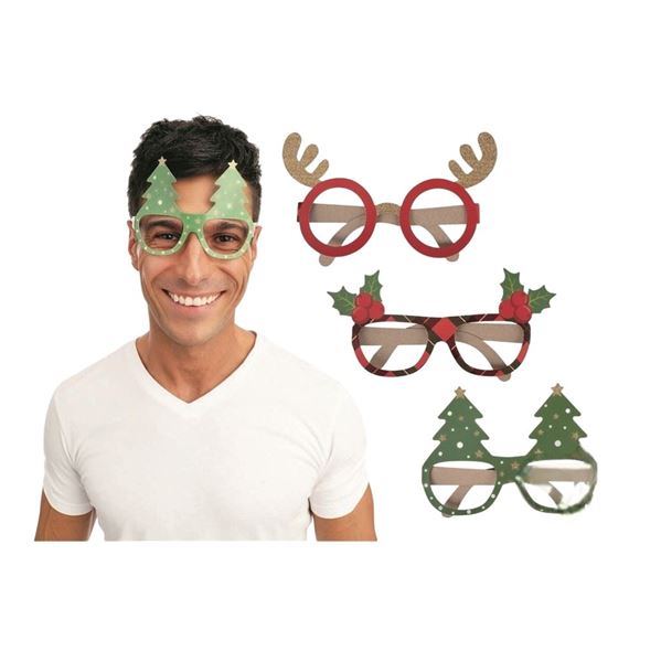 Imagen de Gafas Navideñas Amigos cartón (6 unidades)