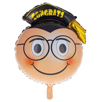 Imagen de Globo Emoji Graduación con Gorro 45cm