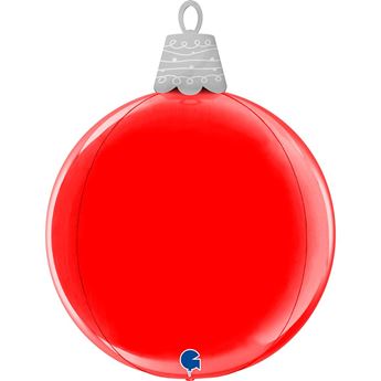 Imagen de Globo Bola Navideña Roja 3D (53cm)
