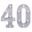 Imagen de Número 40 Luminoso Cumpleaños Aniversarios (23cm x 20cm)