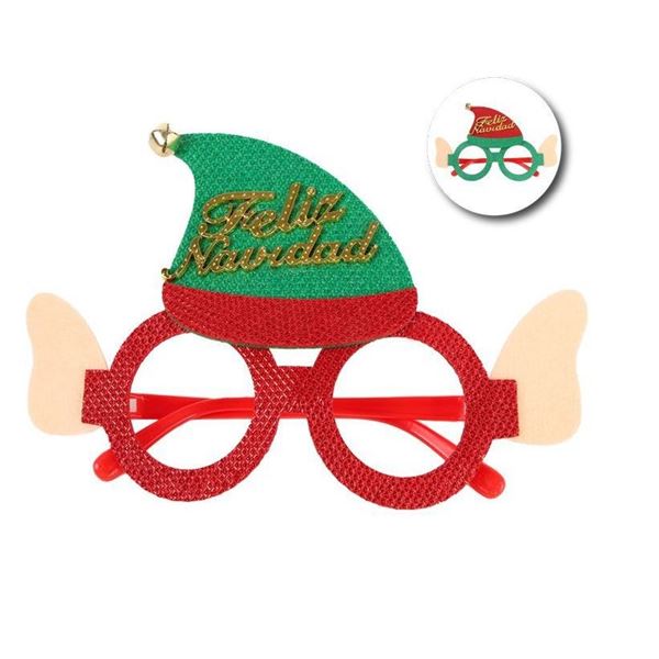 Picture of Gafas Navideñas Gorro Elfo Feliz Navidad Mix 