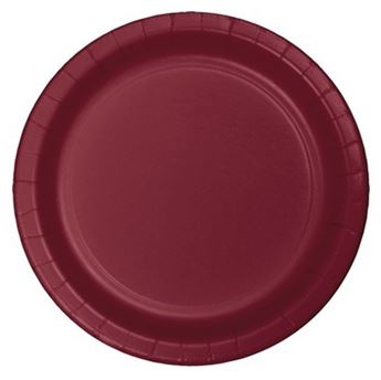 Picture of Platos Burdeos Celebrations 23cm cartón (24 uds)