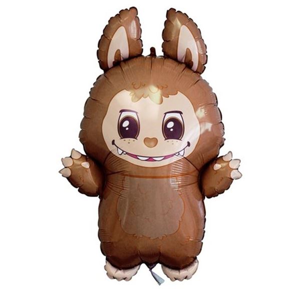 Imagen de Globo Labubu Marrón Foil 45cm x 67cm