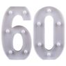 Imagen de Número 60 Luminoso Cumpleaños Aniversarios (23cm x 20cm)