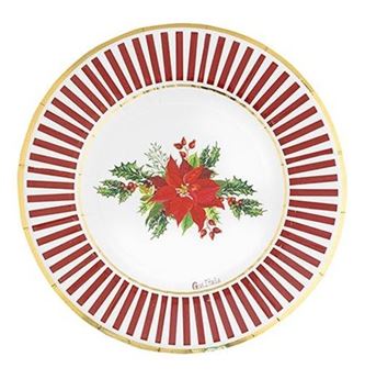 Picture of Platos Navidad Flores Elegantes cartón 21cm (8 uds.)