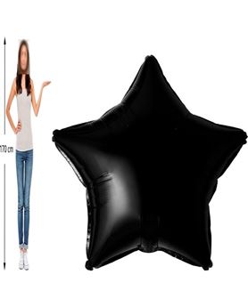 Picture of Globo Jumbo Estrella Foil Negra 170cm / 68 pulgadas