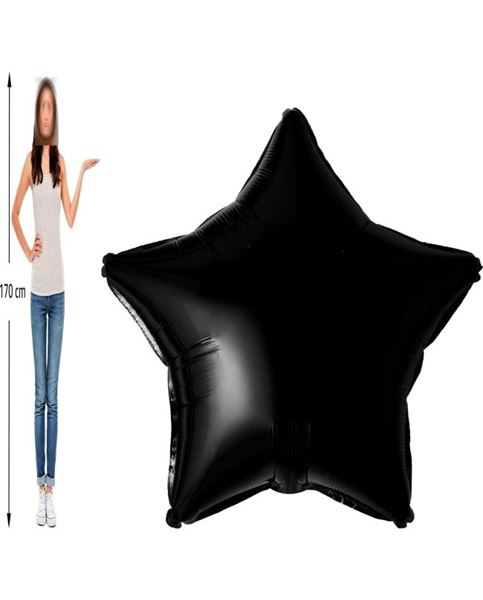 Imagens de Globo Jumbo Estrella Foil Negra 170cm / 68 pulgadas