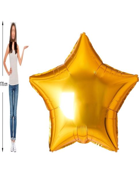 Imagens de Globo Jumbo Estrella Foil Oro 170cm / 68 pulgadas