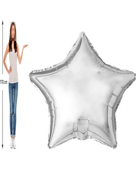 Picture of Globo Jumbo Estrella Foil Plata 170cm / 68 pulgadas