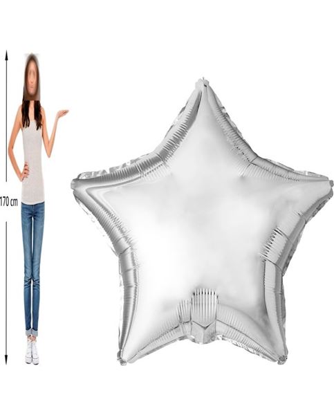 Picture of Globo Jumbo Estrella Foil Plata 170cm / 68 pulgadas