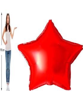 Picture of Globo Jumbo Estrella Foil Roja 170cm / 68 pulgadas