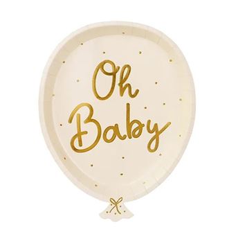 Imagen de Platos Oh Baby Globo cartón (6)