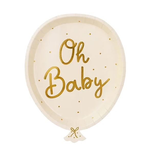 Imagen de Platos Oh Baby Globo cartón (6)