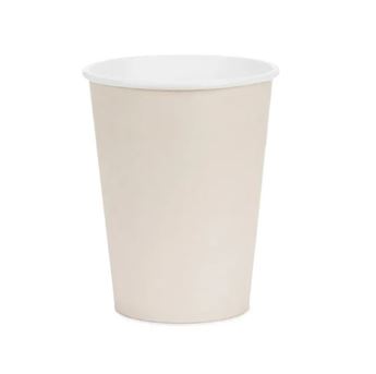 Imagen de Vasos Marfil Beige Cartón 250ml (6uds)