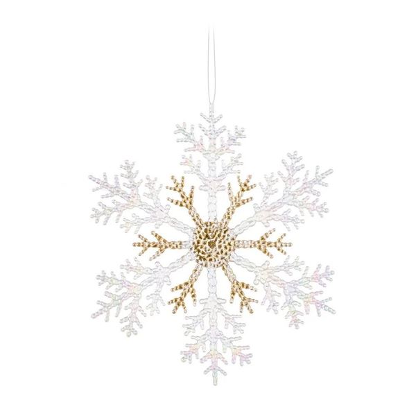 Picture of Colgante Copo de Nieve con Dorado Plástico (20cm) 