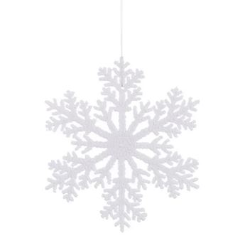 Picture of Colgante Copo de Nieve Blanco Escarchado (20cm)