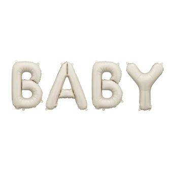 Imagen de Globo Foil Baby Beige Mate grande (90cm x 35cm)
