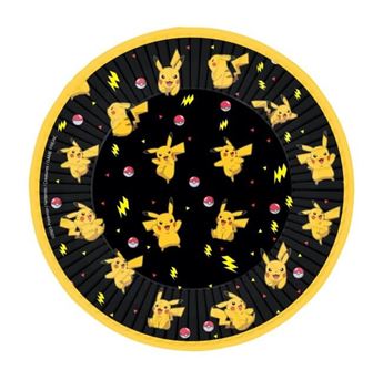 Imagen de Platos de Pokémon Pikachu cartón 18cm (8 unidades)