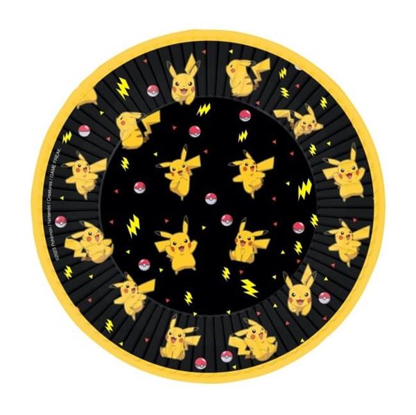 Picture of Platos de Pokémon Pikachu cartón 18cm (8 unidades)