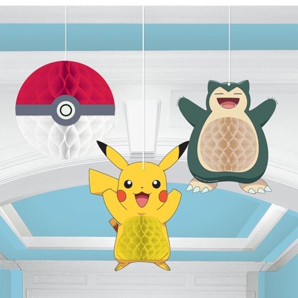 Imagens de Decorados Pokémon Nido de Abeja (3 unidades)