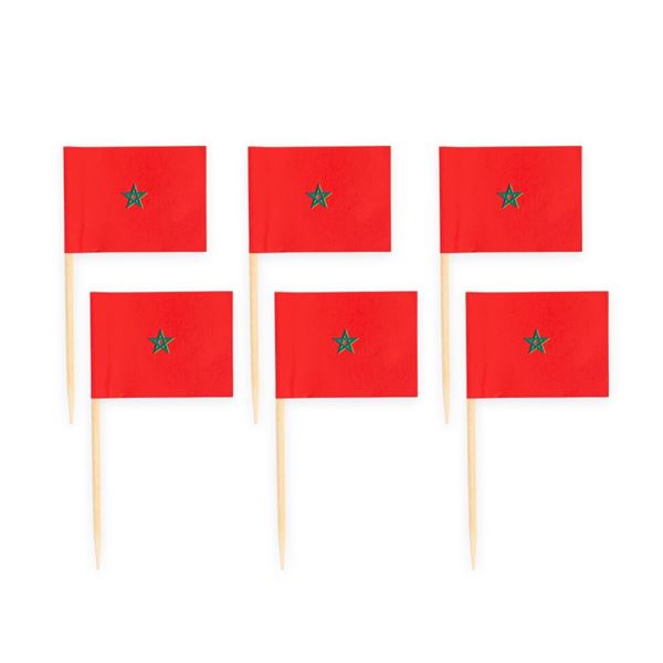 Picture of Pinchos Banderitas Marruecos Palillo (50uds)