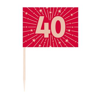 Picture of Pinchos 40 Años Rojo Rubí (50 unidades)