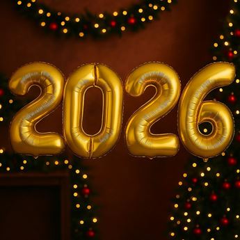Imagen de Globo 2026 dorado Foil (86 cm altura)