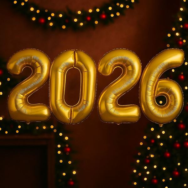 Imagen de Globo 2026 dorado Foil (86 cm altura)