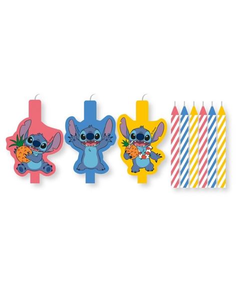 Imagen de Velas Stitch Y Angel Velas Multicolor