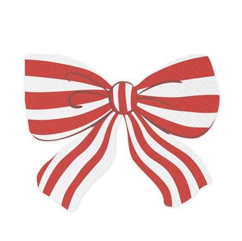 Imagen de Servilletas con forma de lazo navideño papel 