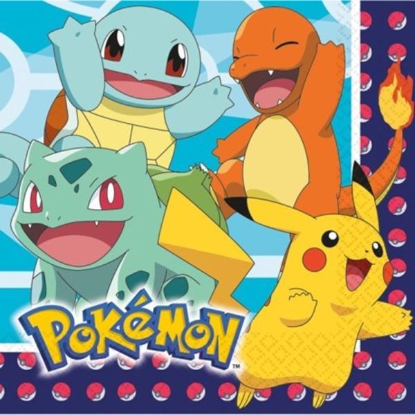 Picture of Servilletas de Pokémon papel 33cm (16 unidades)